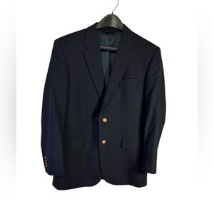 Jos. A. Bank Navy Wool Blazer with Gold Accent Buttons 42R